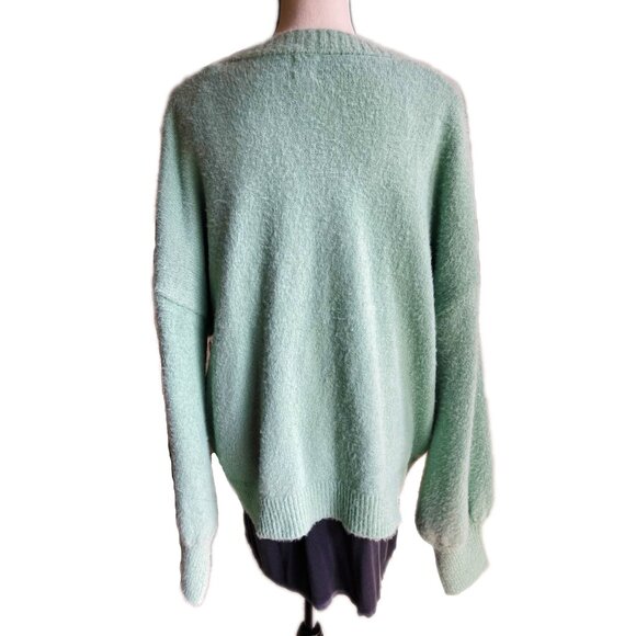 JOIE Cardigan Sweater Mint Green XL Soft Balloon Sleeves NWT - Picture 4 of 11